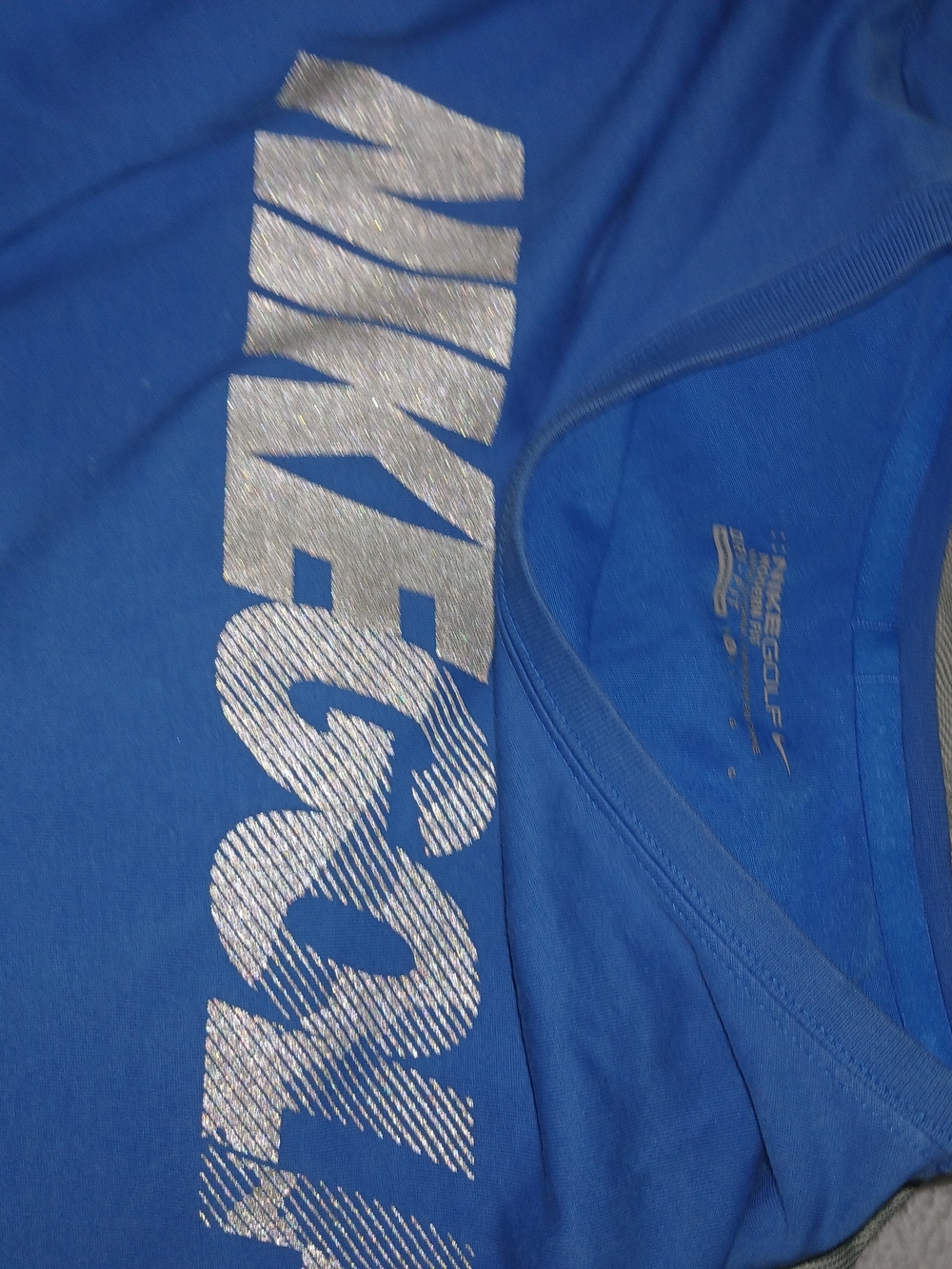 Nike Men’s Royal Blue T-Shirt with Silver Logo